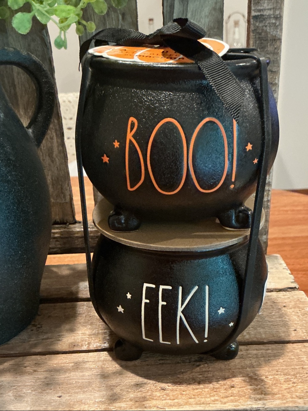 Rae Dunn BOO! and EEK! Cauldron Set